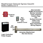 Detex Weatherized Delayed Egress EasyKit for Doors (WDEx10EEXx1S-4)