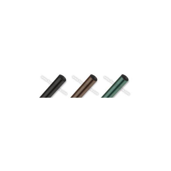 HF20 Round Chain Link Fence Posts and Pipes - Black, Brown, and Green