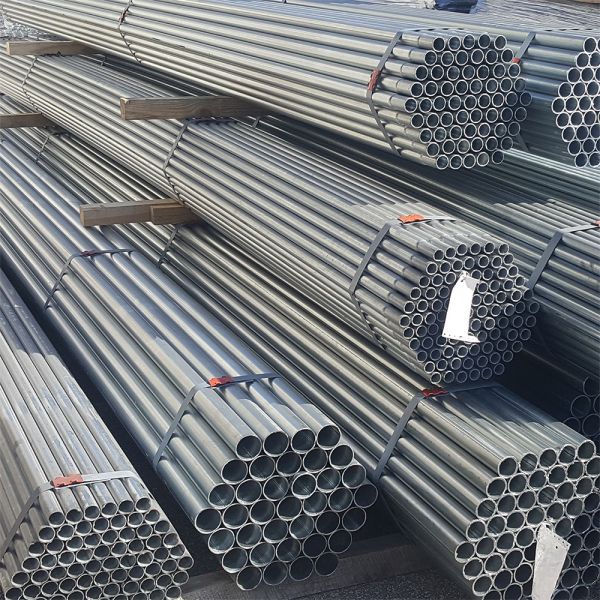 HF40 Round Chain Link Fence Posts and Pipes, Galvanized