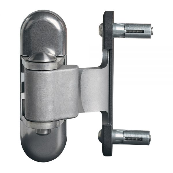 Locinox 180 Degree Hinge for Steel and Aluminum Gates, 2 Way Adjustable, All Stainless Steel, Pair of 2