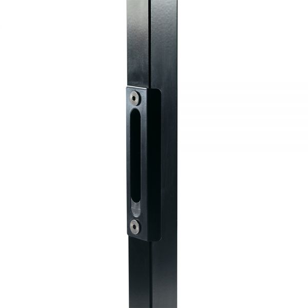 Locinox Cover Plate w/Insert and Quick Fix Bolts, Black, Stainless Steel, for 1-1/2" Square Post