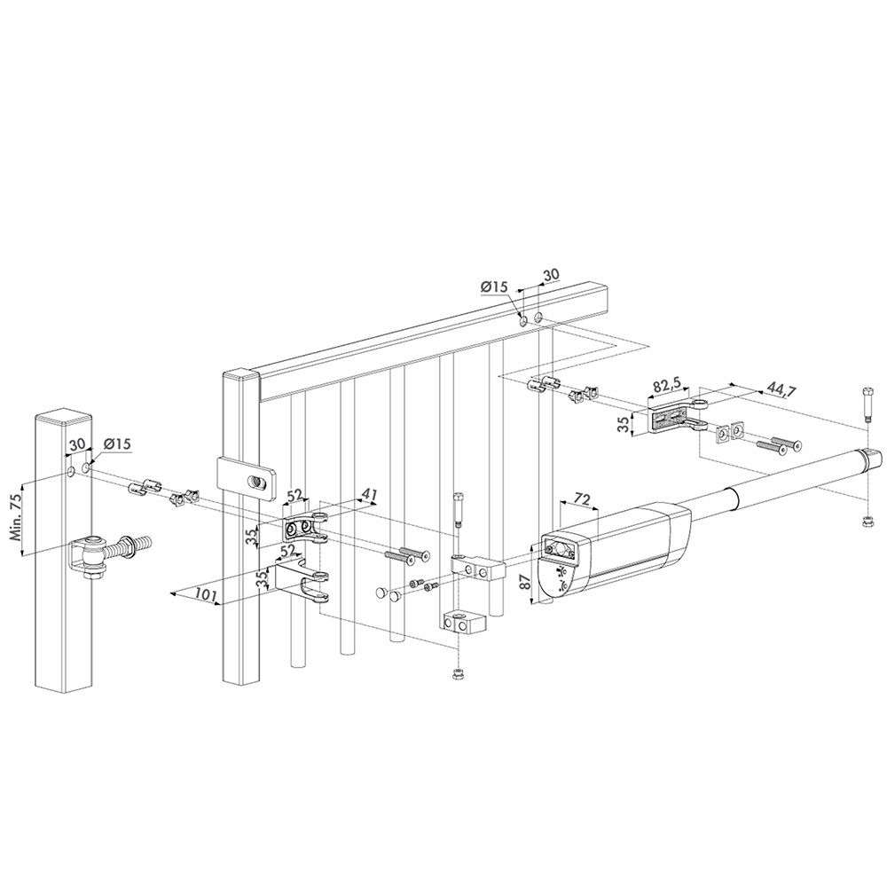 Locinox Samson 2 Polyvalent Hydraulic Gate Closer (P00010807