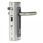 Locinox HWLB Weldable Lock Box for H-METAL-WB Hybrid Mortise Lock With Lock Installed