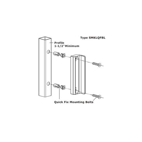 Locinox Garden Gate Stop and Keeper - Black - Fits 1-1/2" Flat - Quick Fix Mount