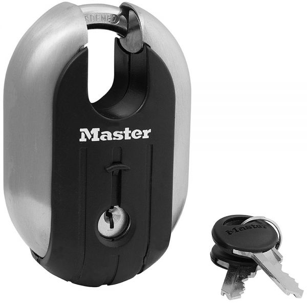 Master Lock 2-5/16" Titanium Series Stainless Steel Body Padlock with Shrouded Shackle