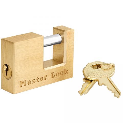 Master Lock Solid Brass Coupler Latch Lock with 3/4" (19mm) Shackle