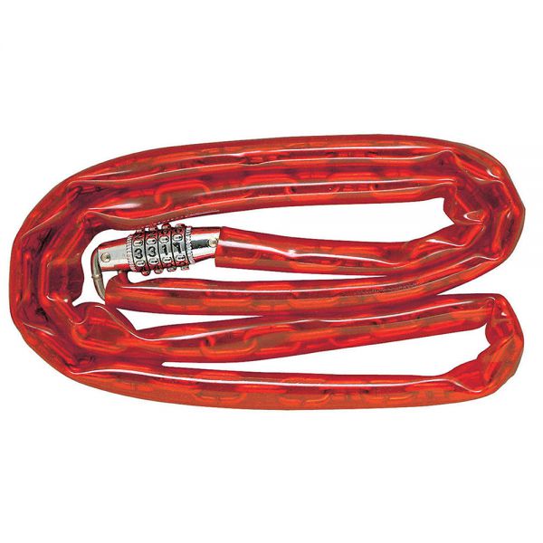 Master Lock 4' Long x 1/8" Diameter Welded Steel Chain with Integrated Standard Combination Lock