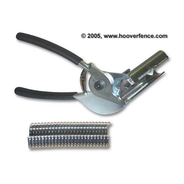 Hog Ring Tool with Automatic Feeder Magazine