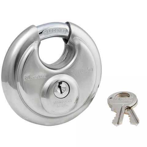 Master Lock 2-3/4" Stainless Steel Discus Padlock with Shrouded Shackle