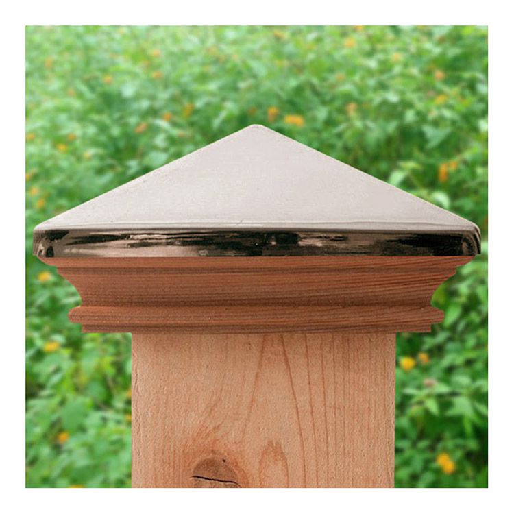 Stainless Steel Pyramid Cap Cover Square Fence Post Cap Pyramid Lid 