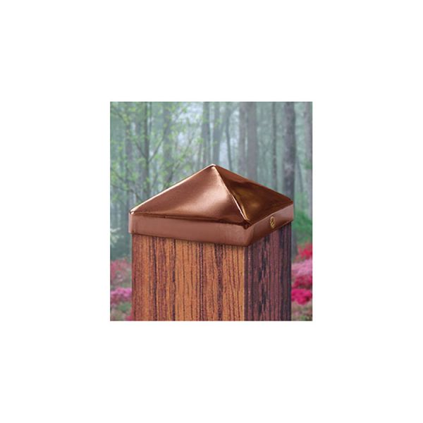 Captiva Copper Pyramid Post Caps for Wood Posts