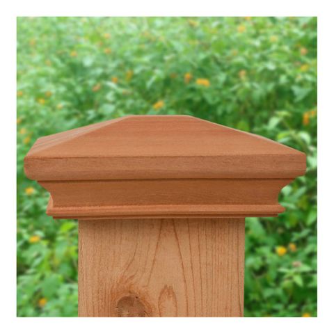Post cap for 3" fence posts decking tops brown treated wood 