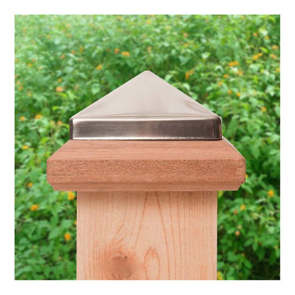 Captiva Miterless Traditional Stainless Steel Post Caps for Wood Posts