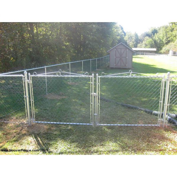 Hoover Fence Residential Chain Link Fence Double Swing Gates - 1-3/8