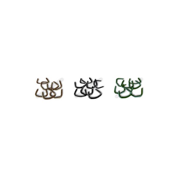 Chain Link Fence Hog Rings - Black, Brown, and Green