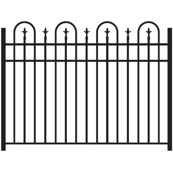 Jerith Legacy Concord #111 Modified Aluminum Fence Section w/Finials