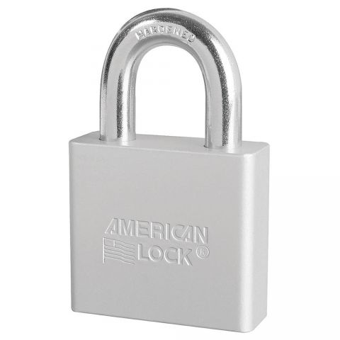 American Lock 2" Silver Solid Aluminum Rekeyable Pin Tumbler Padlock