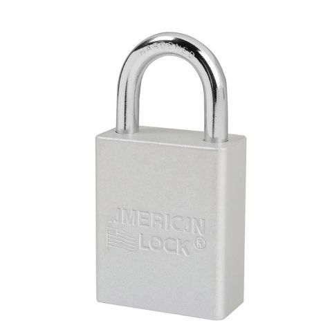 American Lock 1-1/2" Silver Anodized Aluminum Safety Padlock