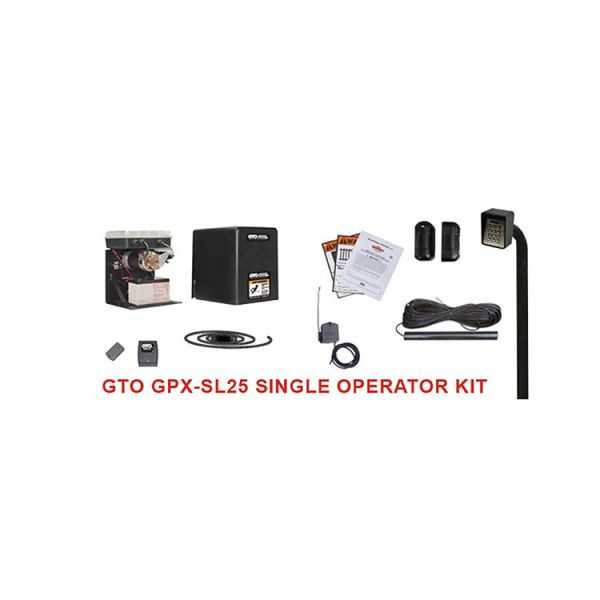 Linear GPX-SL25 Automatic Gate Opener Kit for Single Sliding Gates (650lb capacity)