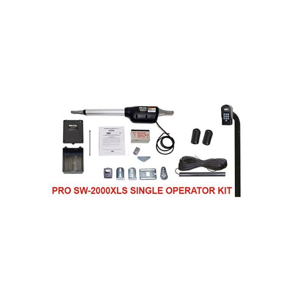 Linear PRO-SW2000XLS Automatic Gate Opener Kit for Single Swing Gates (500 lb capacity)