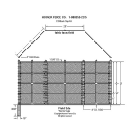 Hoover Fence C-30 Backstop Kit, 20' wide, 20' wings, 20' high (BS-C30)
