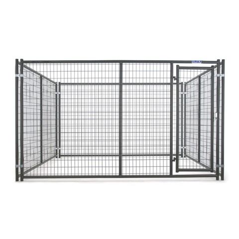 Tarter 6'H x 10'W x 10'D Elite Kennel Enclosure w/ Single Gate - Gray