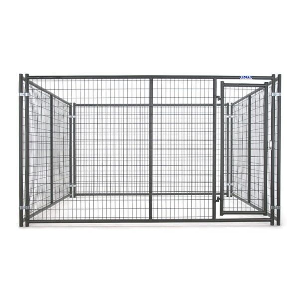 Tarter 6'H x 10'W x 10'D Elite Kennel Enclosure w/ Single Gate - Gray