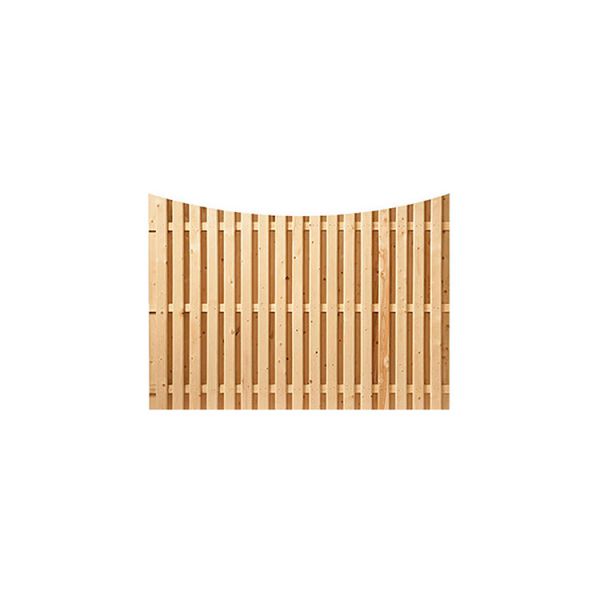 Shadowbox Wood Fence Panels, Concave Top - Treated