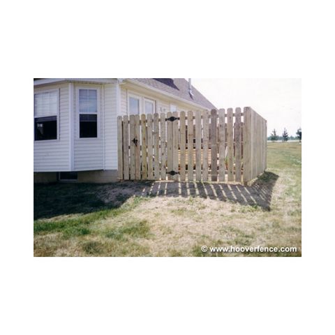 Spaced Dog Ear Wood Fence Panels - Treated