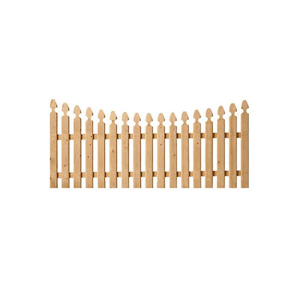 Spaced French Gothic Concave Wood Fence Panels - Cedar
