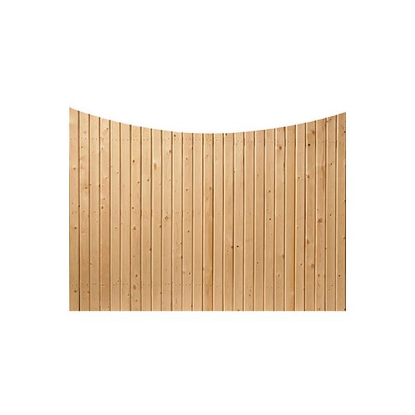 Solid Wood Fence Panels, Concave Top - Treated
