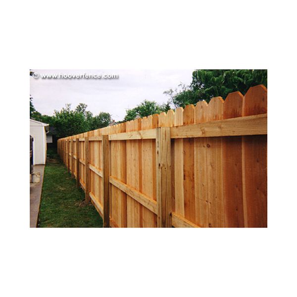 Solid Dog Ear Wood Fence Panels - Straight Top - Cedar