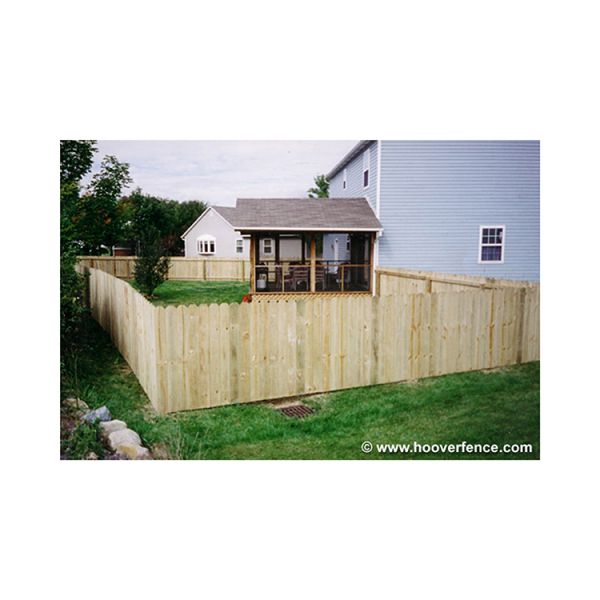 Solid Dog Ear Wood Fence Panels - Straight Top - Treated