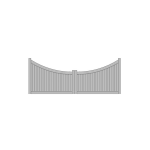 Hoover Fence The Zachary, Arched 4'-6' H x 16' W Vinyl Double Gate Kit, Steel Frame (ZACHARY)