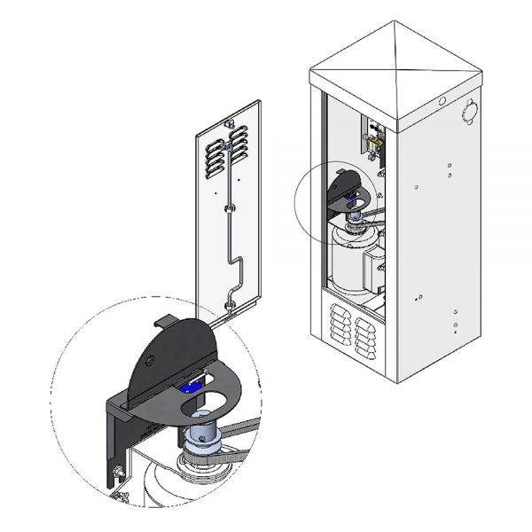 DoorKing Manual Crank Kit for 1601 Barrier Gate Operator (factory installed)