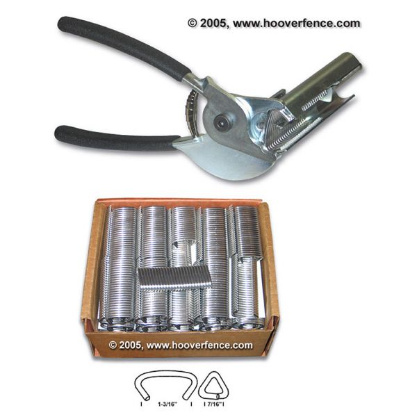 Hog Ring Tool Kit - Includes Hog Ring Tool and Case of 2500 Hog Rings