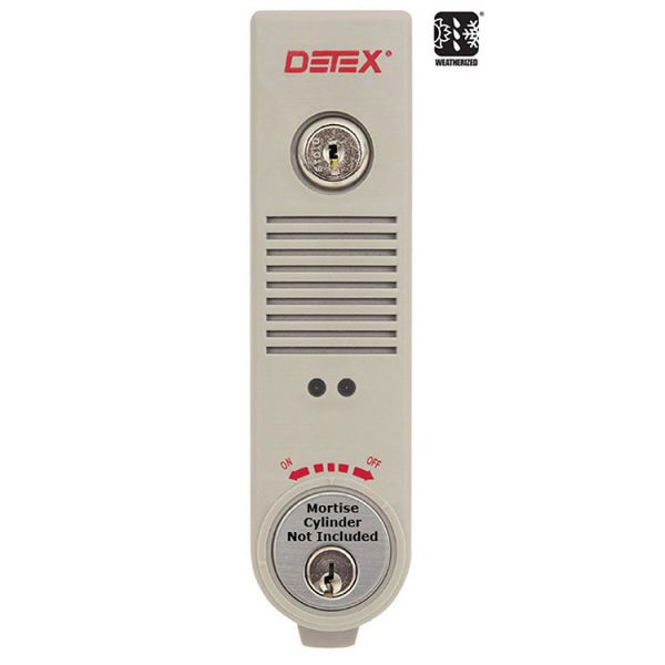 Detex Weatherized Surface Mount Battery Powered Door Propped Exit Alarm EAX-300W