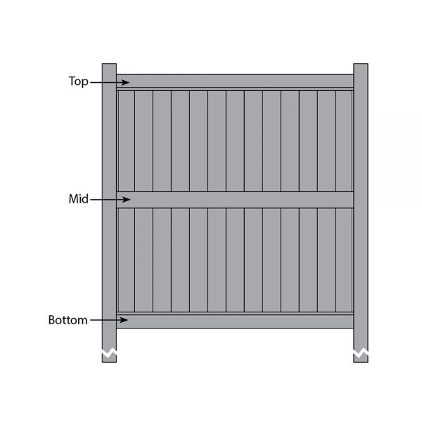 Bufftech Galveston Fence - Replacement Rails