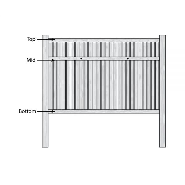 Bufftech Imperial Select Cedar Fence - Replacement Rails