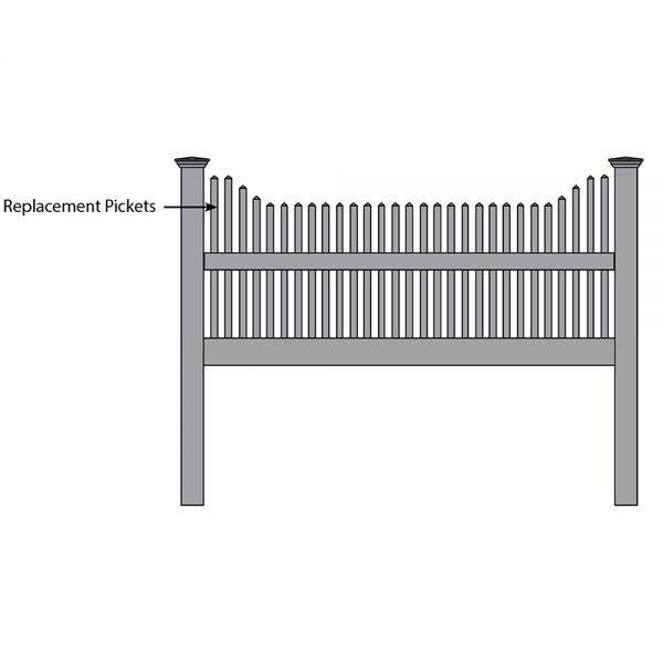 Bufftech Manchester Concave Fence - Replacement Pickets