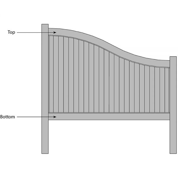 Bufftech New Lexington S-Curve Fence - Replacement Rails