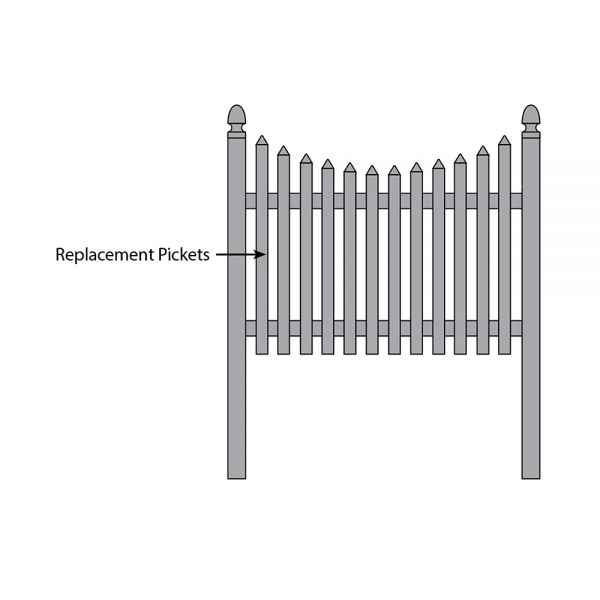 Bufftech Cape Cod Concave Fence - Replacement Pickets