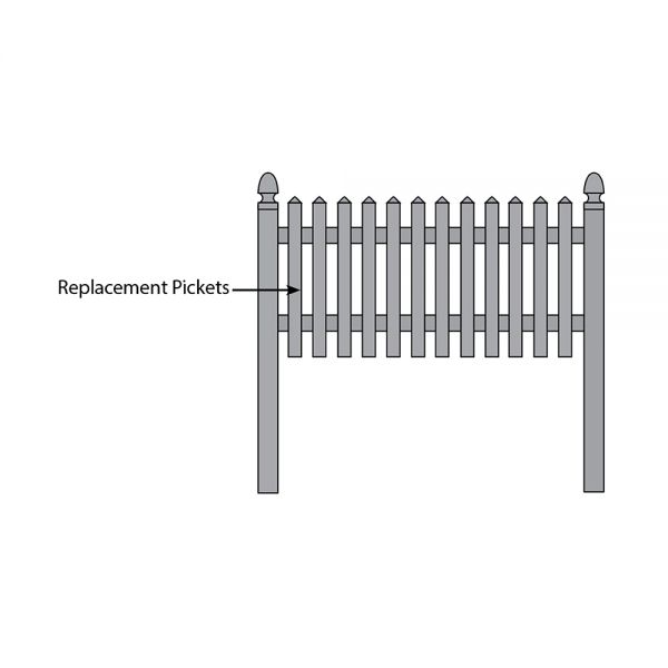 Bufftech Cape Cod Fence - Replacement Pickets