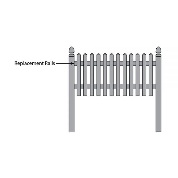 Bufftech Cape Cod Fence - Replacement Rails
