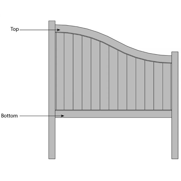 Bufftech Chesterfield S-Curve Fence - Replacement Rails