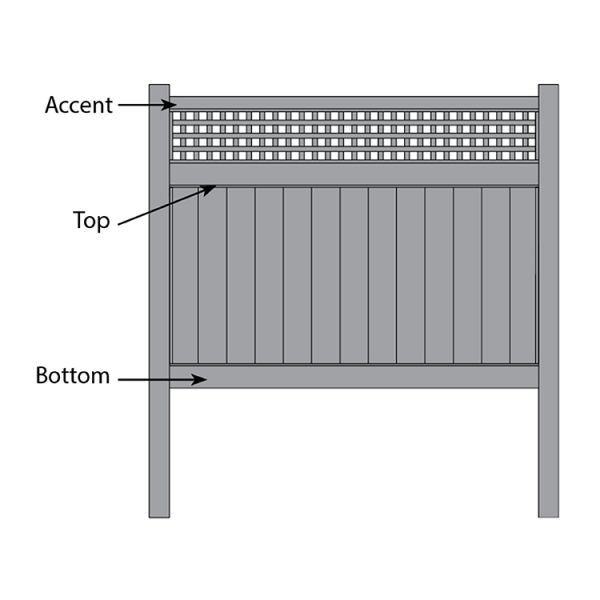 Bufftech Chesterfield w/ Westminster Accent Fence - Replacement Rails