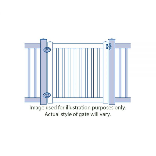 Bufftech Chesterfield CertaGrain with Victorian Accent Vinyl Gates