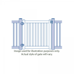 Bufftech Galveston with TimberGrain Texture Vinyl Gates (GALVESTON-WT-G)