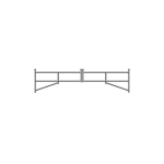 Hoover Fence H-Series Tubular Barrier Double Gate Kits - Galvanized Steel (BARRIER-GATE-H-GALV-DBL)