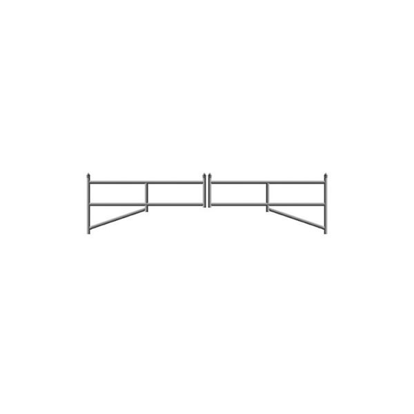 Hoover Fence H-Series Tubular Barrier Double Gate Kits - Galvanized Steel
